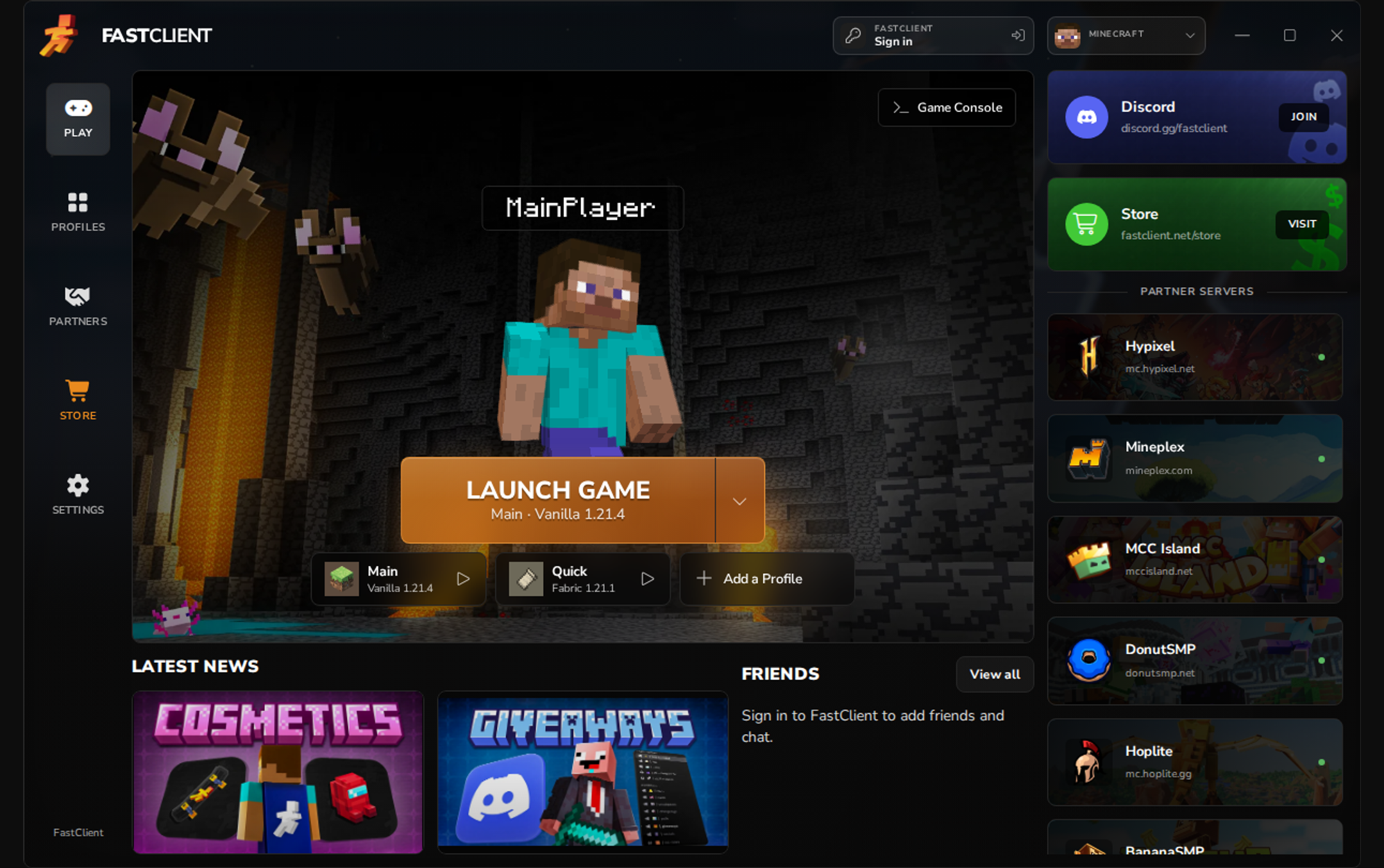 Launcher & Servers